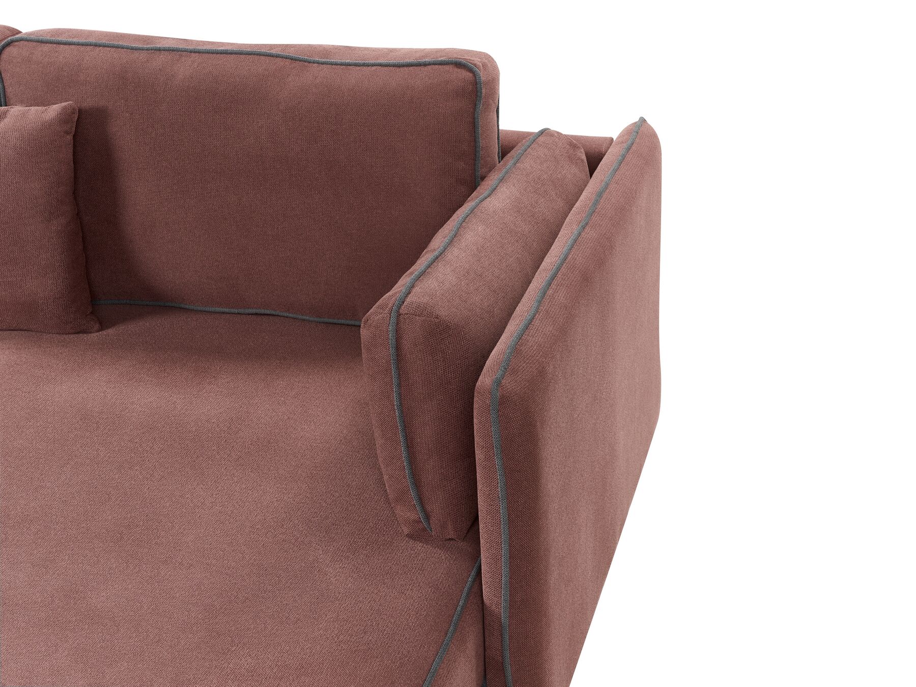 Left Hand Fabric Corner Sofa Burgundy ALTAN