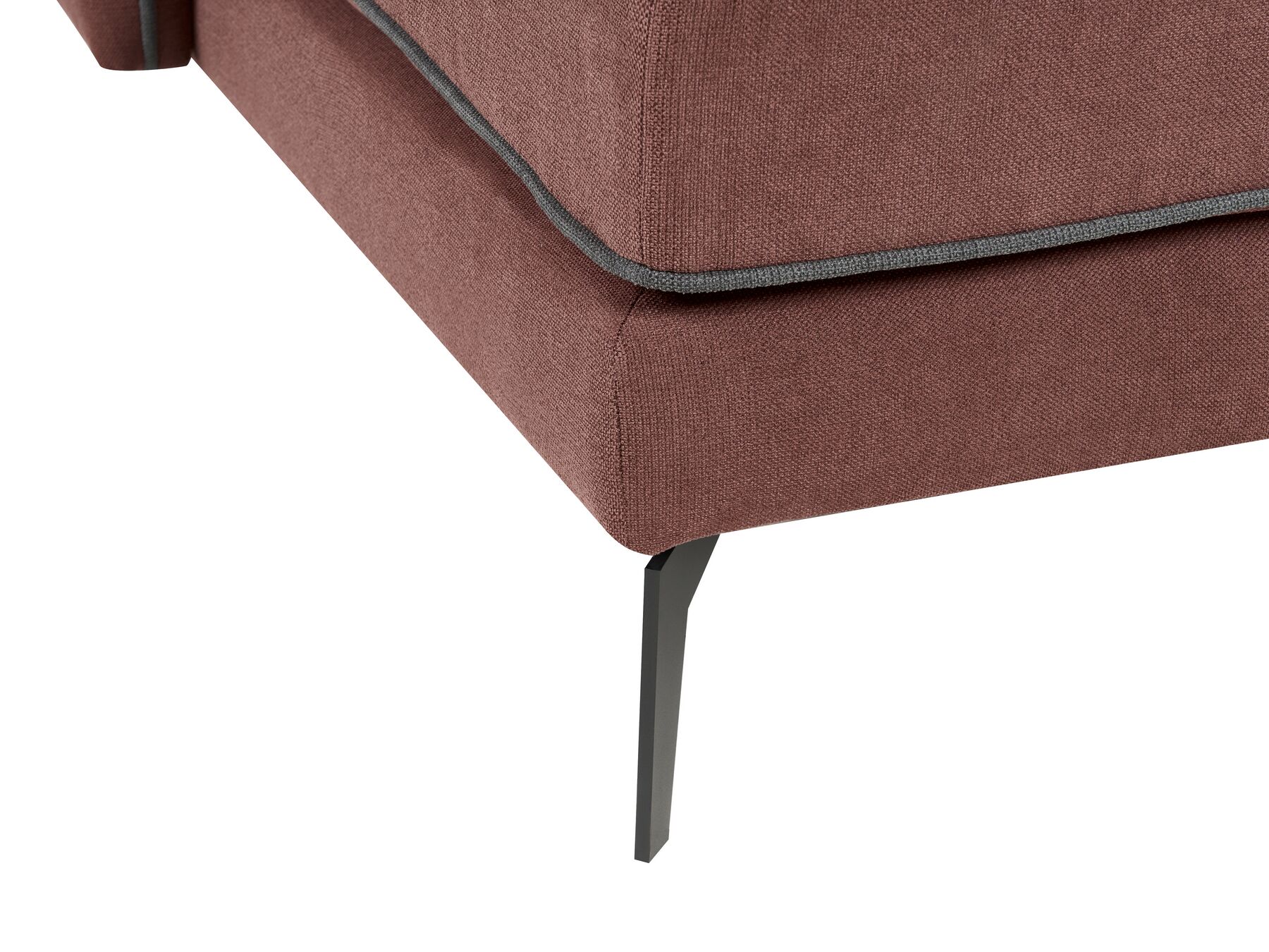 Left Hand Fabric Corner Sofa Burgundy ALTAN