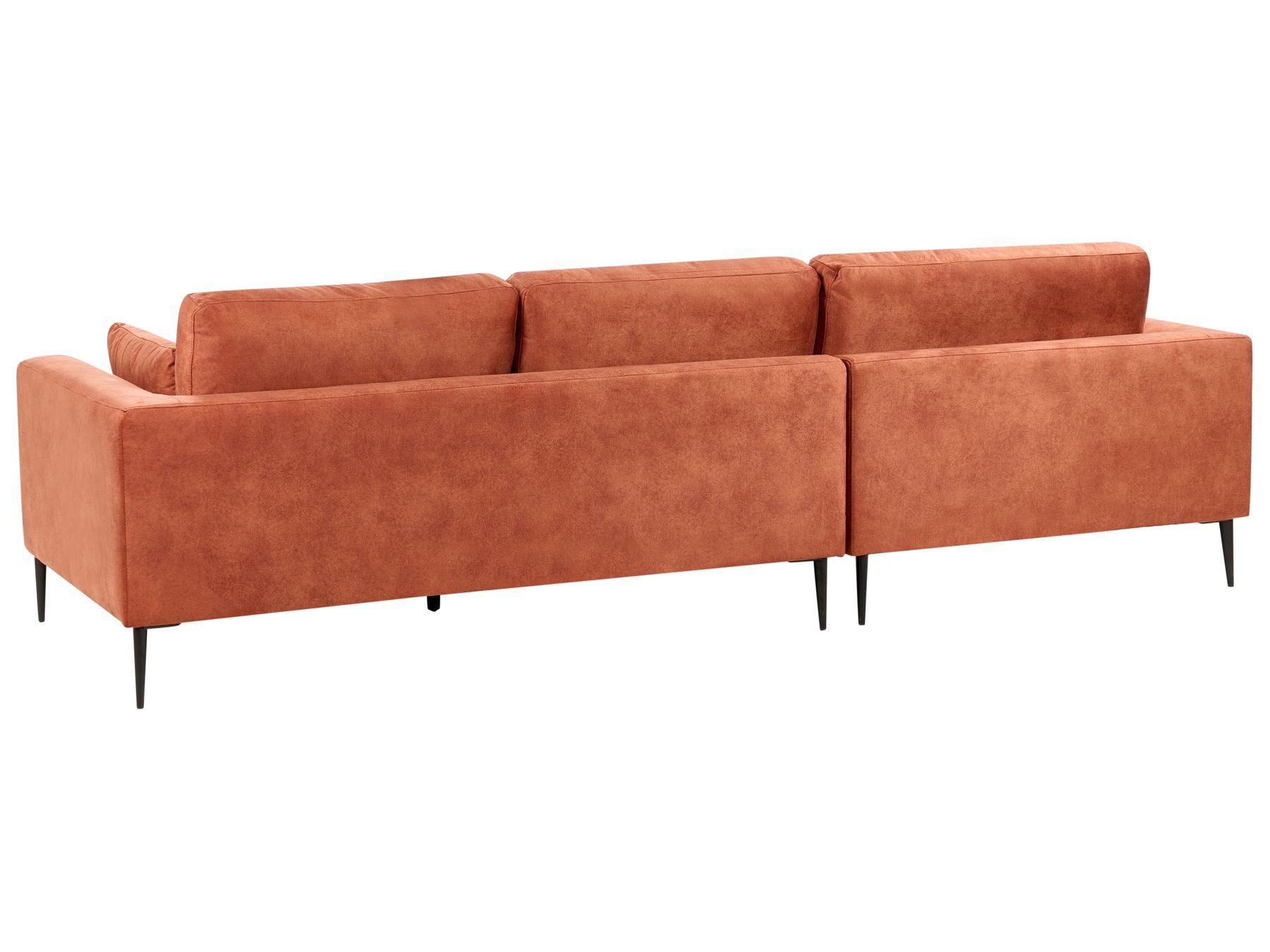Velvet Right Hand Corner Sofa Orange FLAM