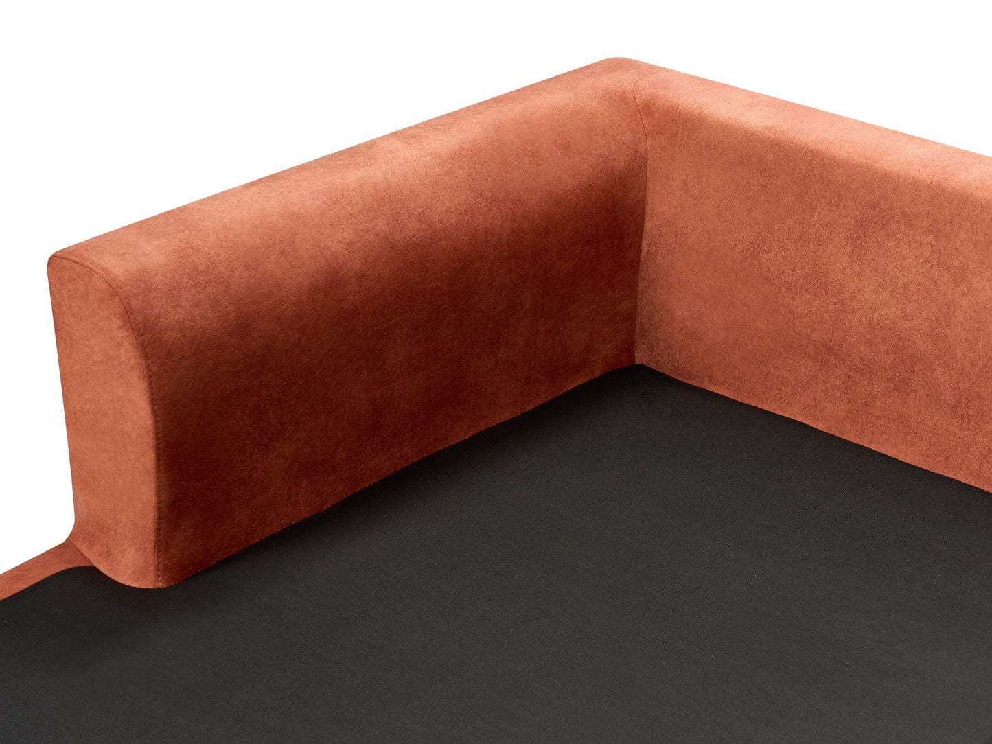 Velvet Right Hand Corner Sofa Orange FLAM