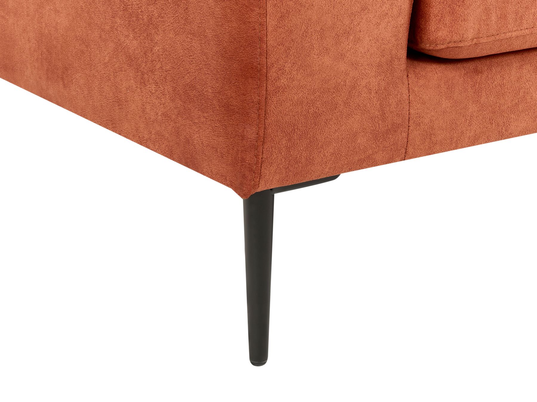 Velvet Right Hand Corner Sofa Orange FLAM