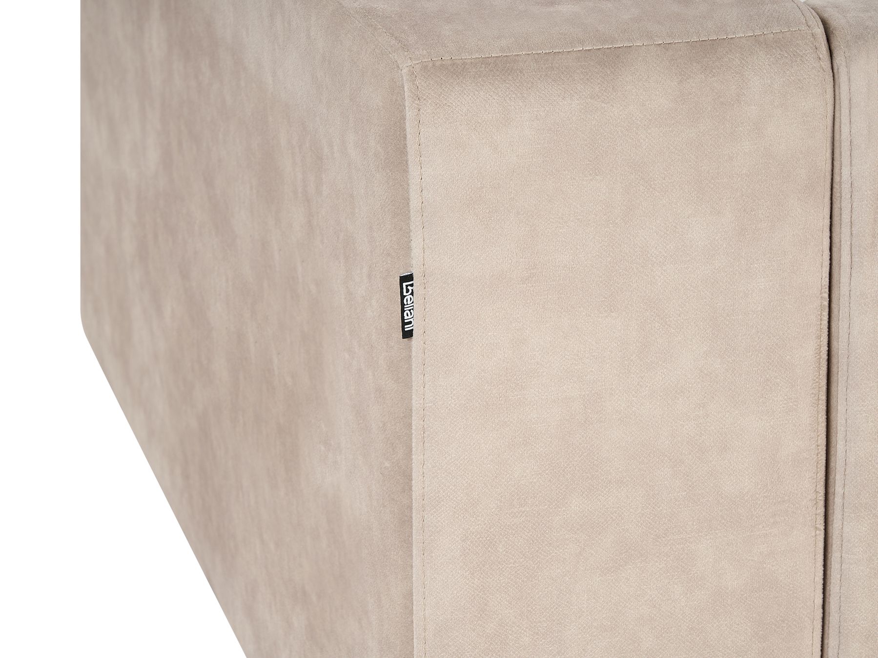 Right Hand 3 Seater Velvet Corner Sofa Beige LOFOTEN