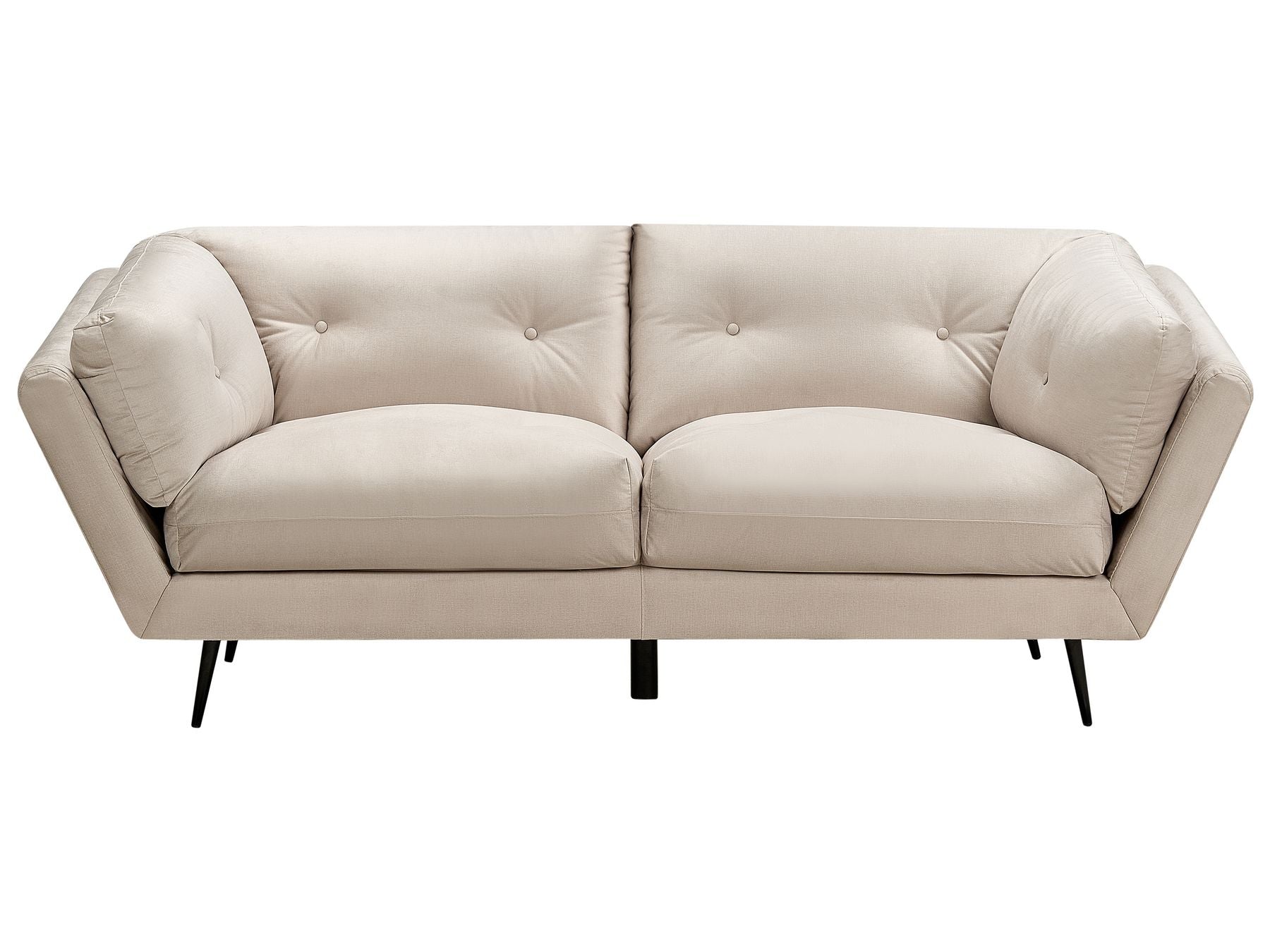 3 Seater Velvet Sofa Beige LENVIK