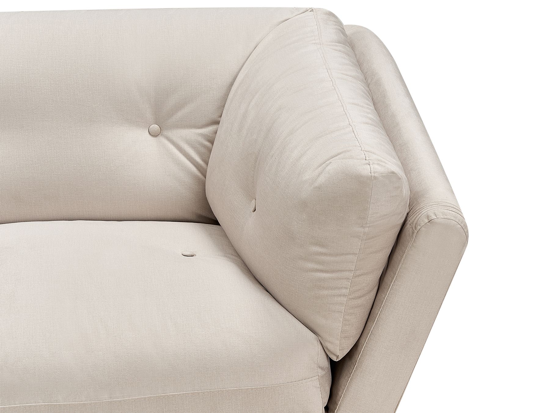 3 Seater Velvet Sofa Beige LENVIK