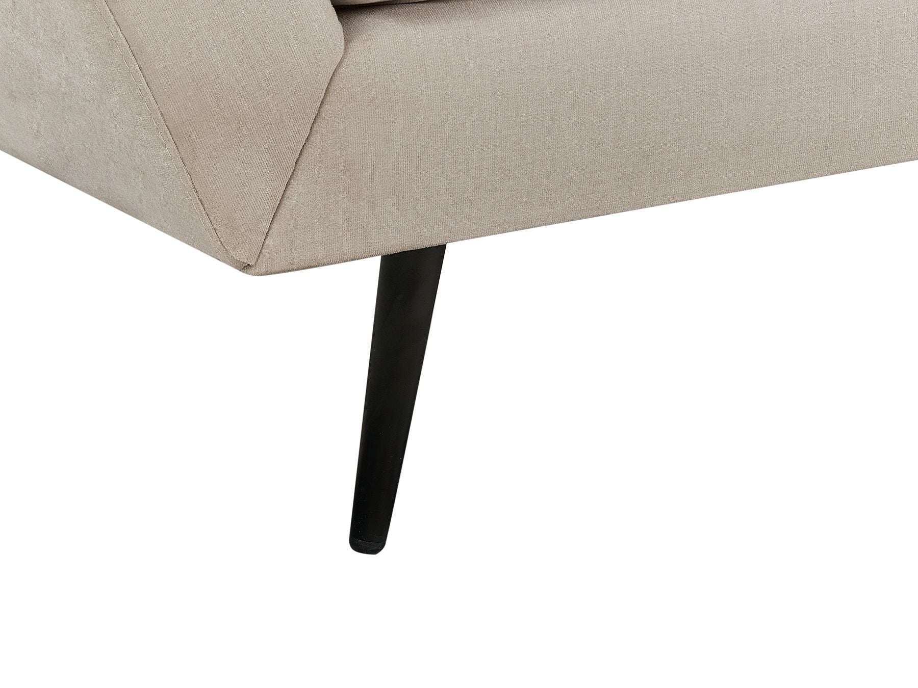 3 Seater Velvet Sofa Beige LENVIK