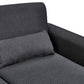 Left Hand Fabric Corner Sofa Bed Black OLLSTA