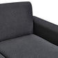Left Hand Fabric Corner Sofa Bed Black OLLSTA