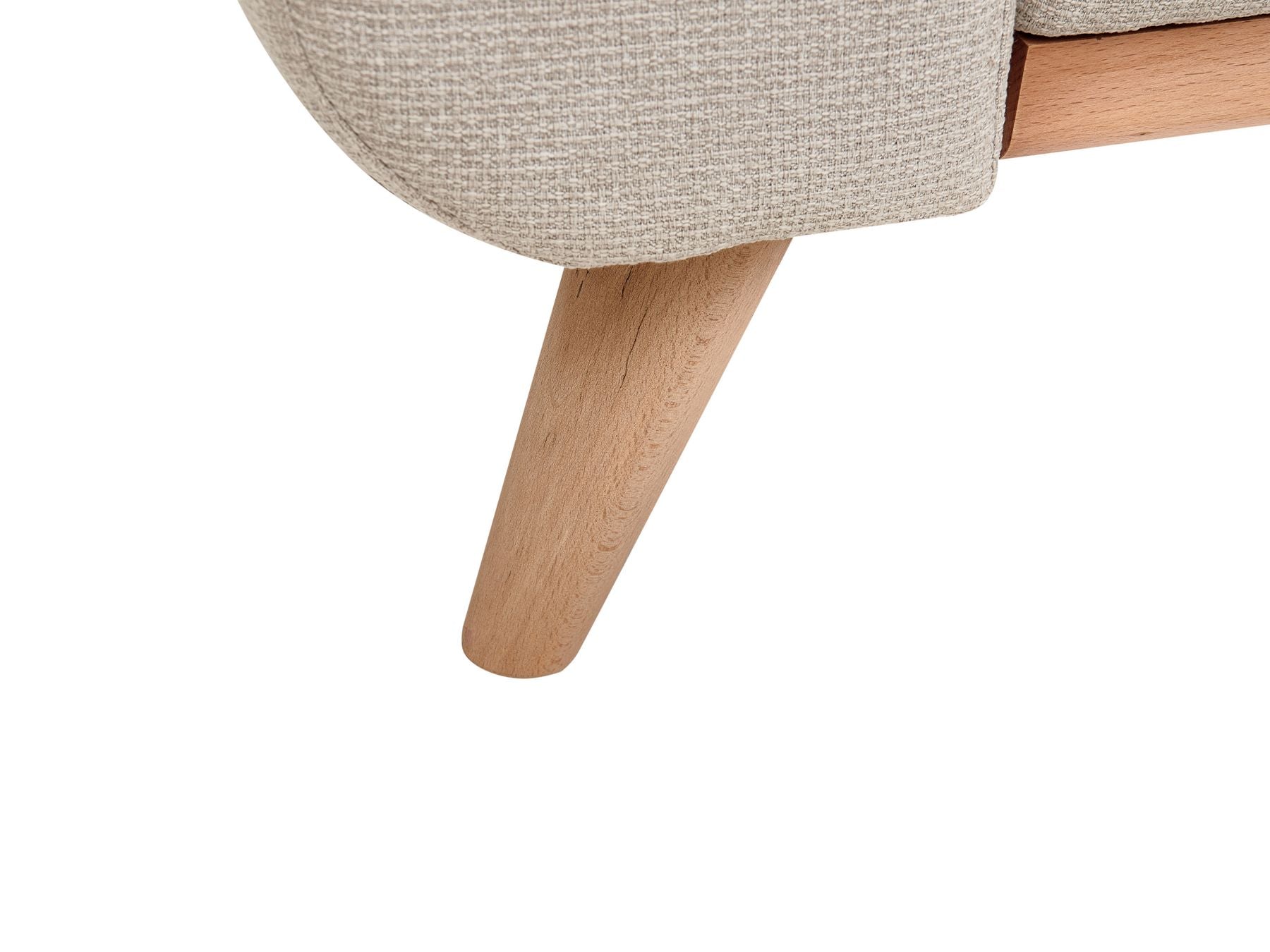 Left Hand Fabric Corner Sofa Bed Light Beige OLLSTA