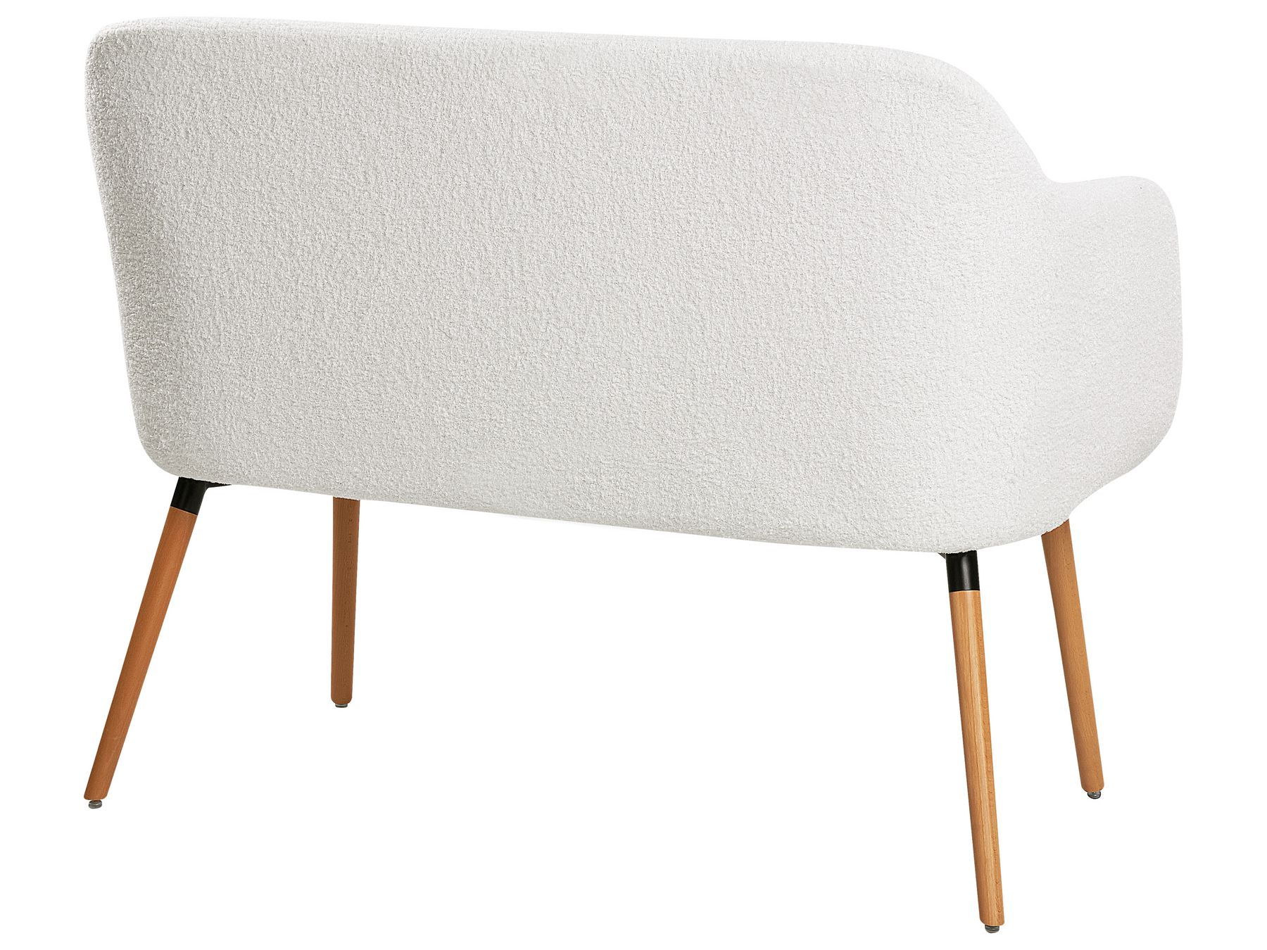 2 Seater Boucle Kitchen Sofa Off-White TABY