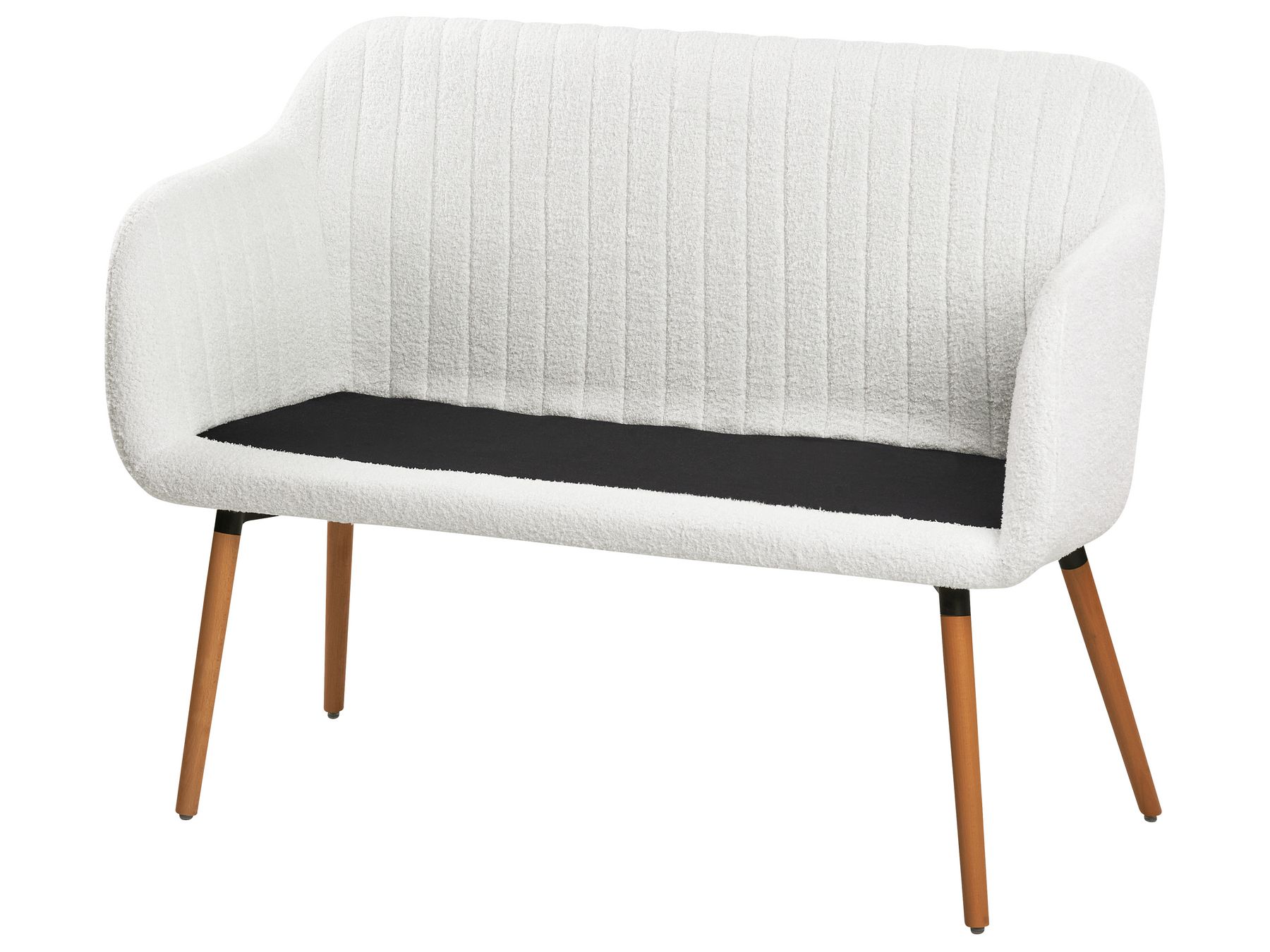 2 Seater Boucle Kitchen Sofa Off-White TABY
