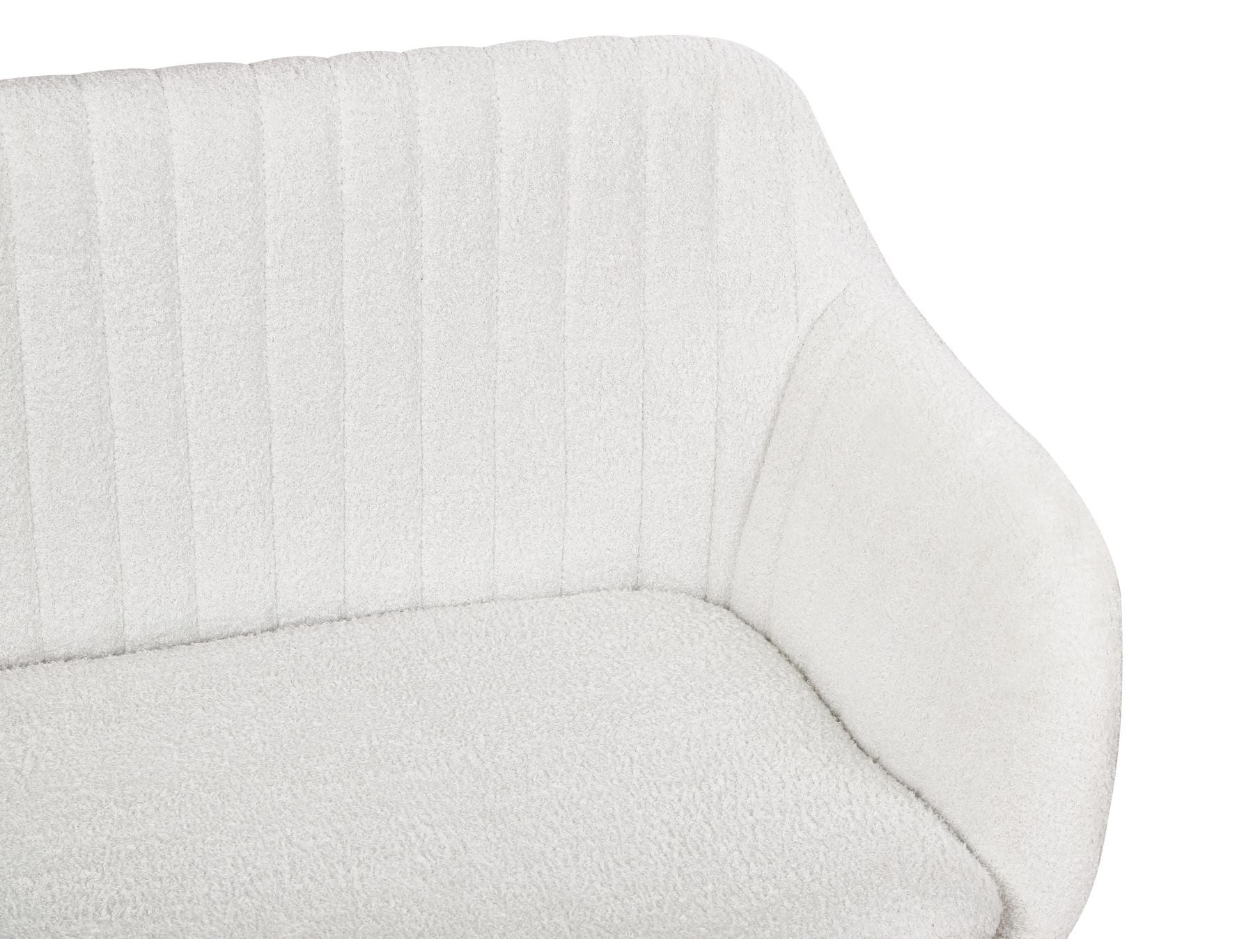 2 Seater Boucle Kitchen Sofa Off-White TABY