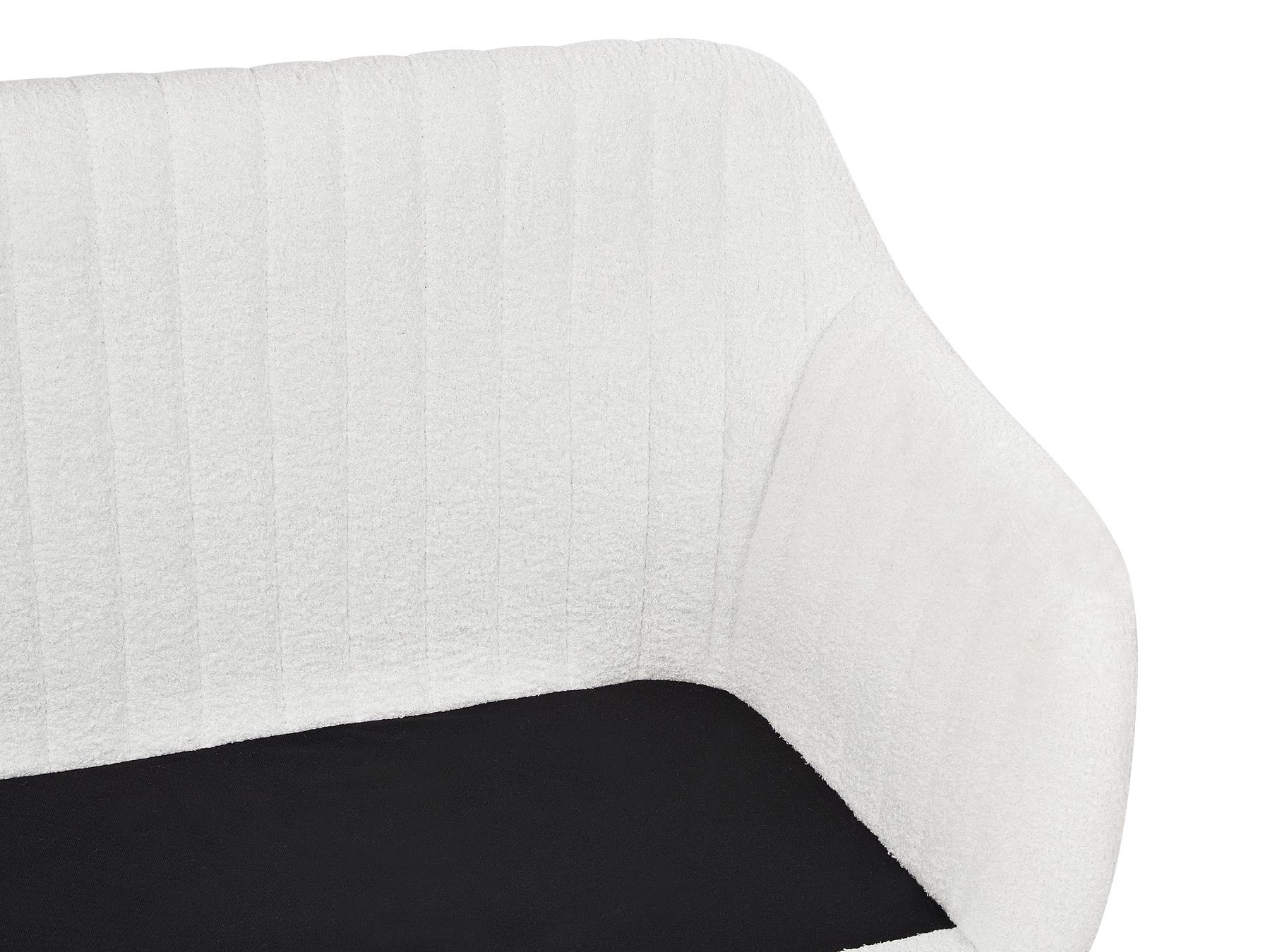 2 Seater Boucle Kitchen Sofa Off-White TABY