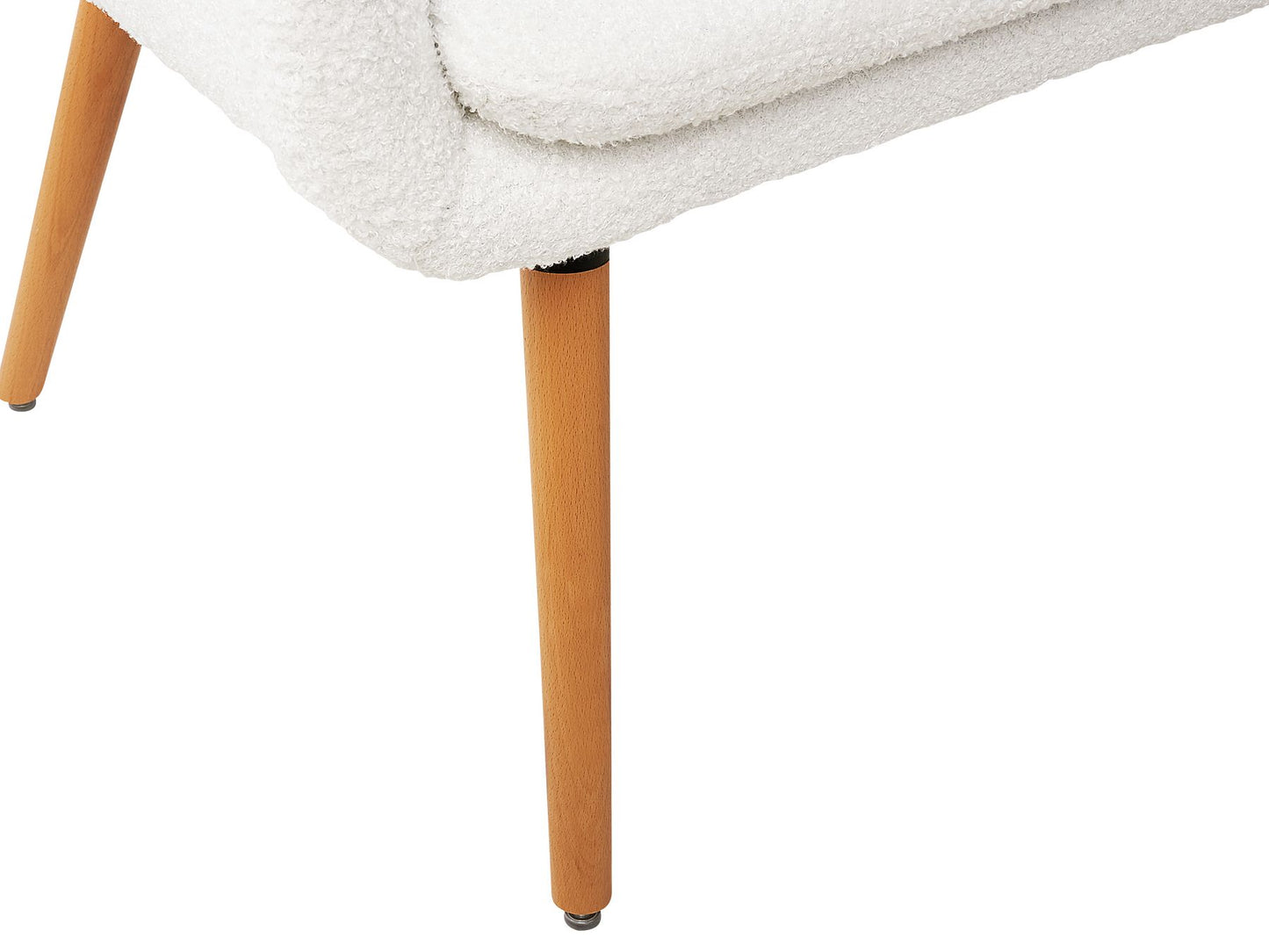 2 Seater Boucle Kitchen Sofa Off-White TABY