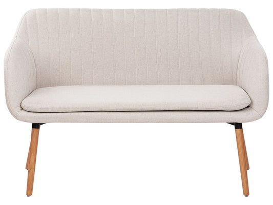 2 Seater Fabric Kitchen Sofa Light Beige TABY