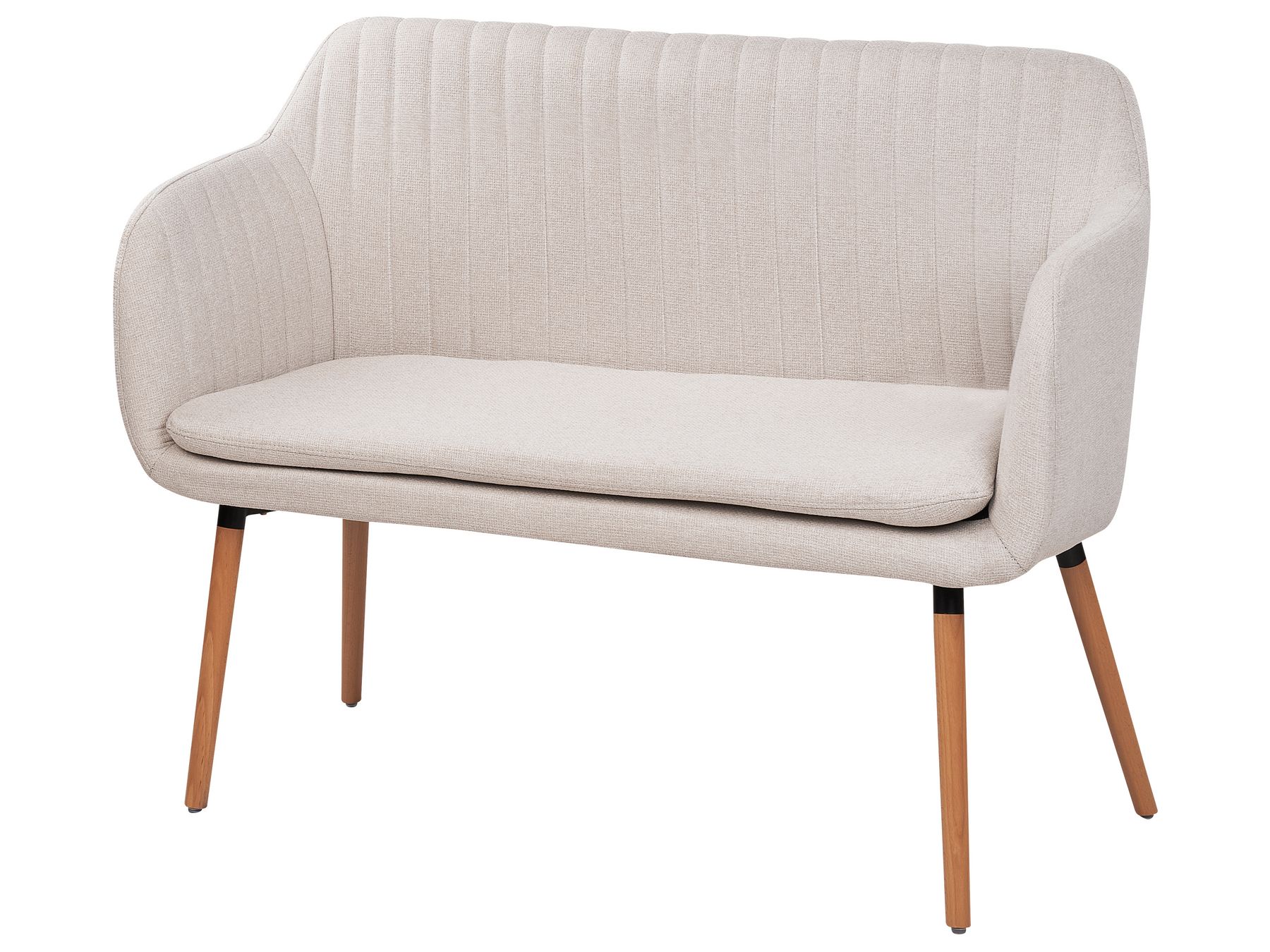 2 Seater Fabric Kitchen Sofa Light Beige TABY