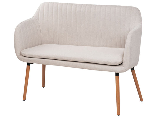 2 Seater Fabric Kitchen Sofa Light Beige TABY