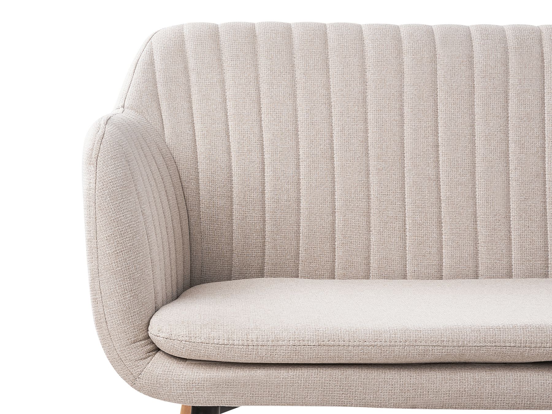 2 Seater Fabric Kitchen Sofa Light Beige TABY