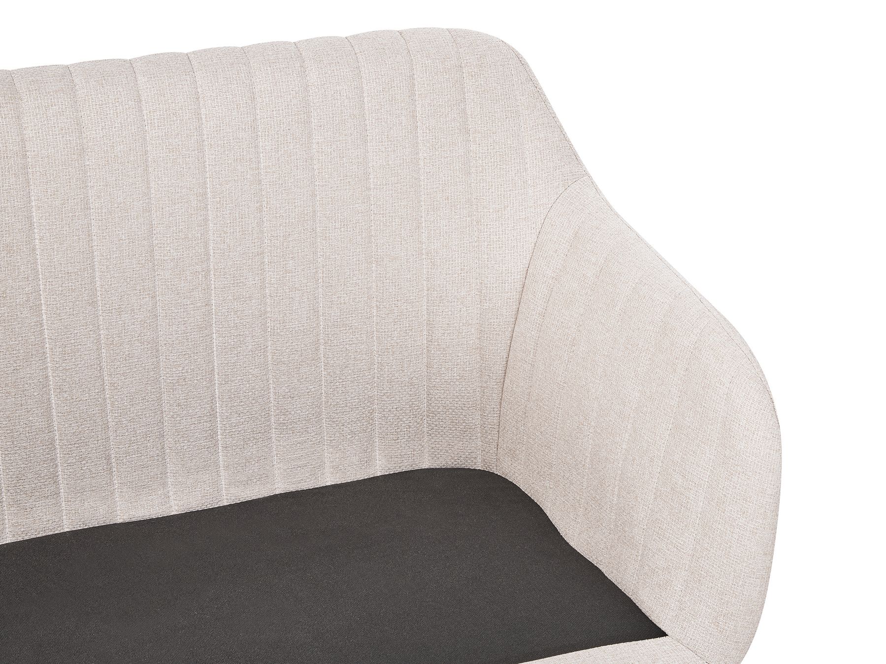 2 Seater Fabric Kitchen Sofa Light Beige TABY