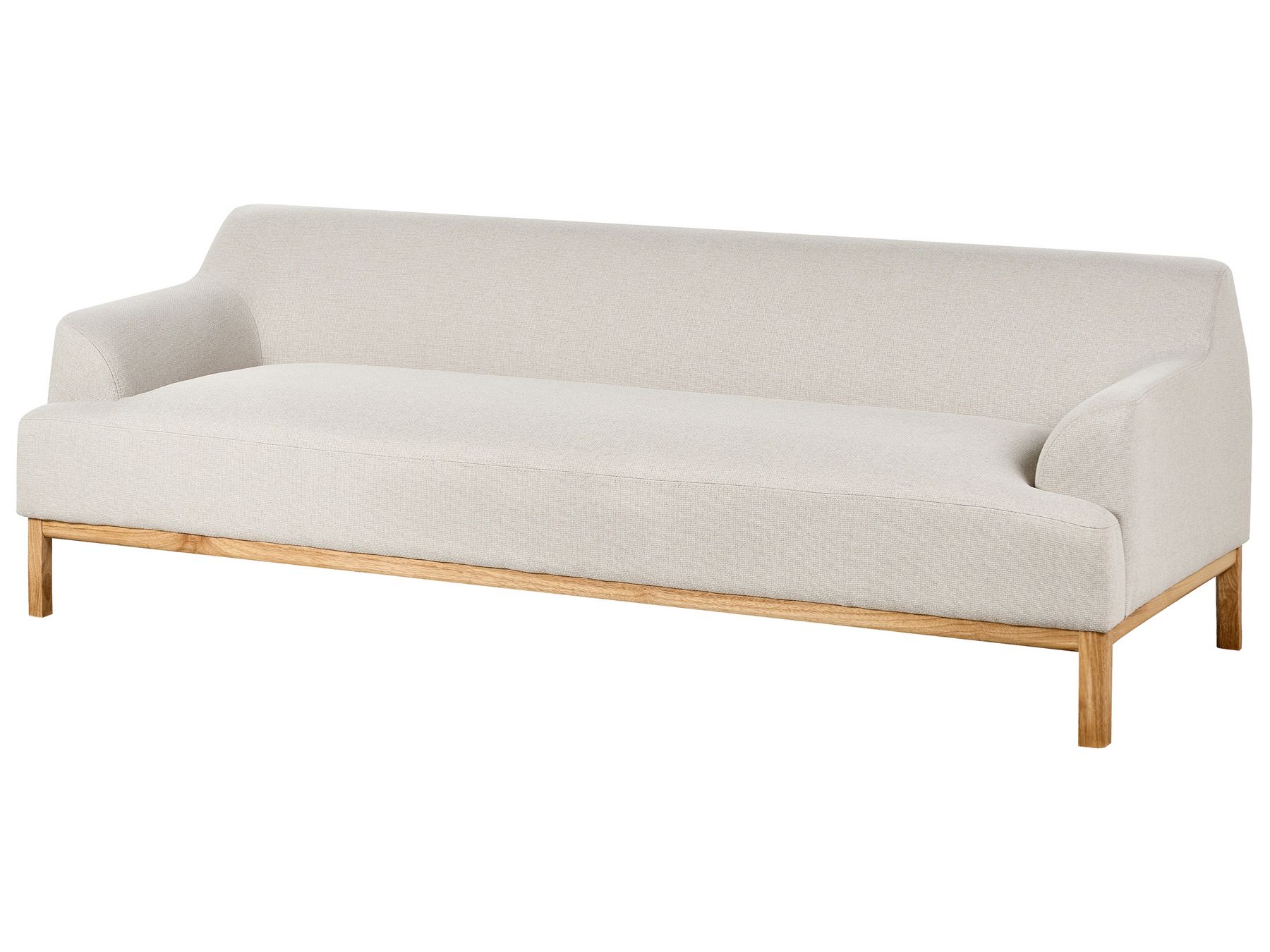 3 Seater Fabric Sofa Light Beige SOSJO