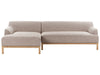 Right Hand Fabric Corner Sofa Light Brown SOSJO