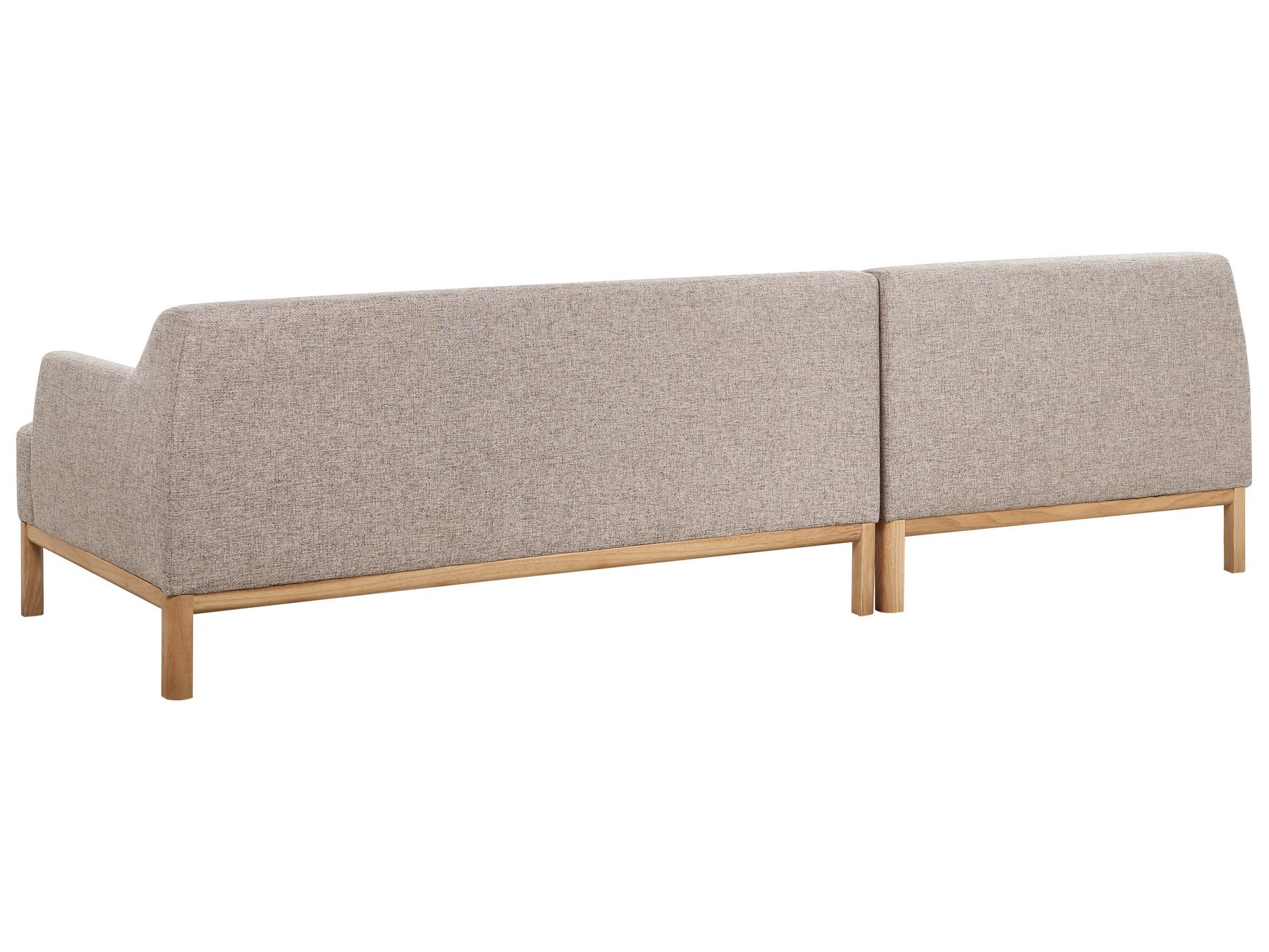 Right Hand Fabric Corner Sofa Light Brown SOSJO