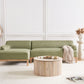 Right Hand Fabric Corner Sofa Green SOSJO