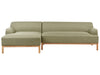Right Hand Fabric Corner Sofa Green SOSJO