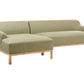Right Hand Fabric Corner Sofa Green SOSJO