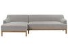 Right Hand Fabric Corner Sofa Grey SOSJO