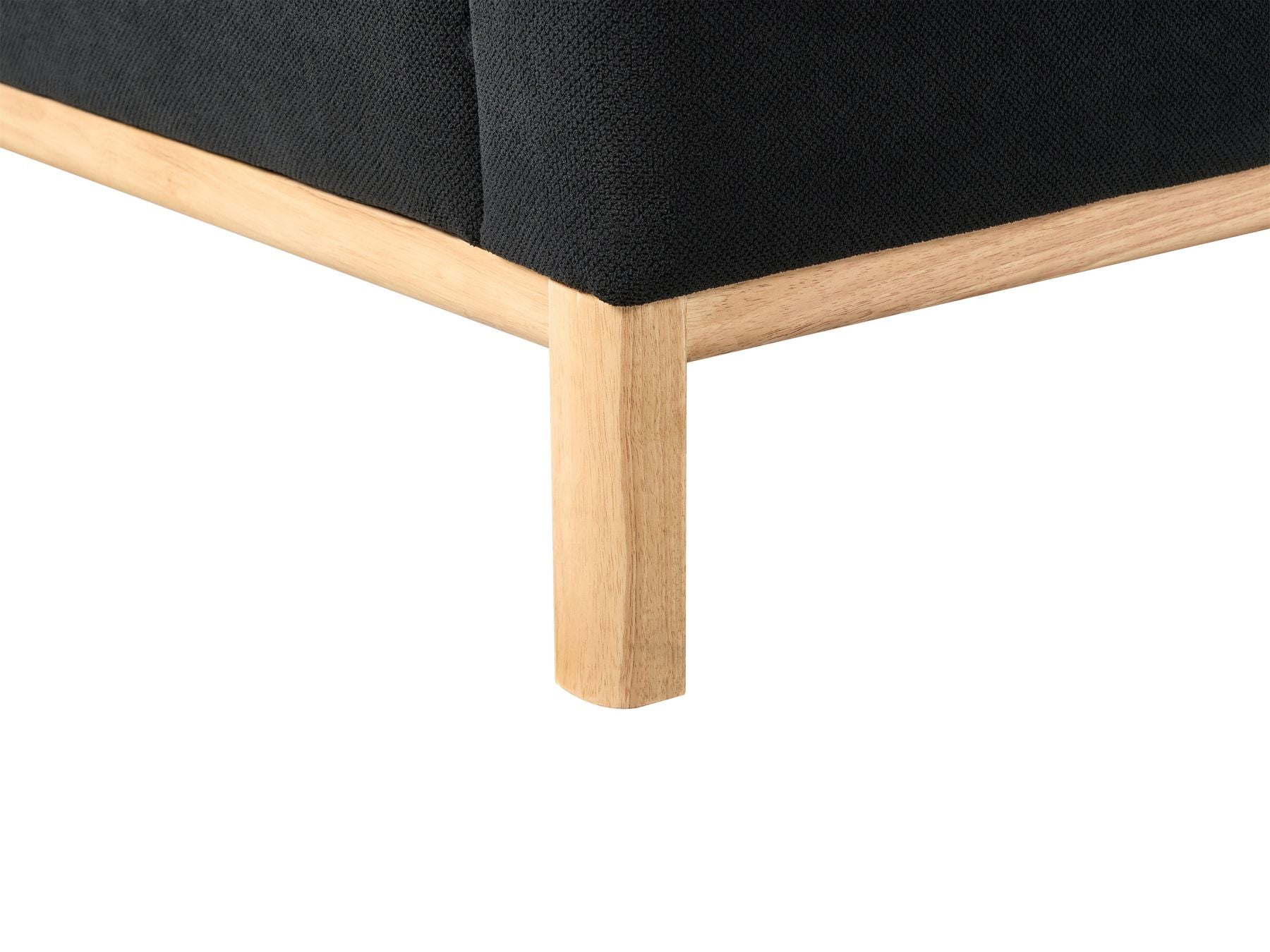 Right Hand Fabric Corner Sofa Black SOSJO