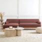 Right Hand Fabric Corner Sofa Burgundy SOSJO