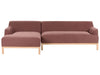 Right Hand Fabric Corner Sofa Burgundy SOSJO