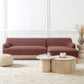 Left Hand Fabric Corner Sofa Burgundy SOSJO
