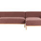 Left Hand Fabric Corner Sofa Burgundy SOSJO