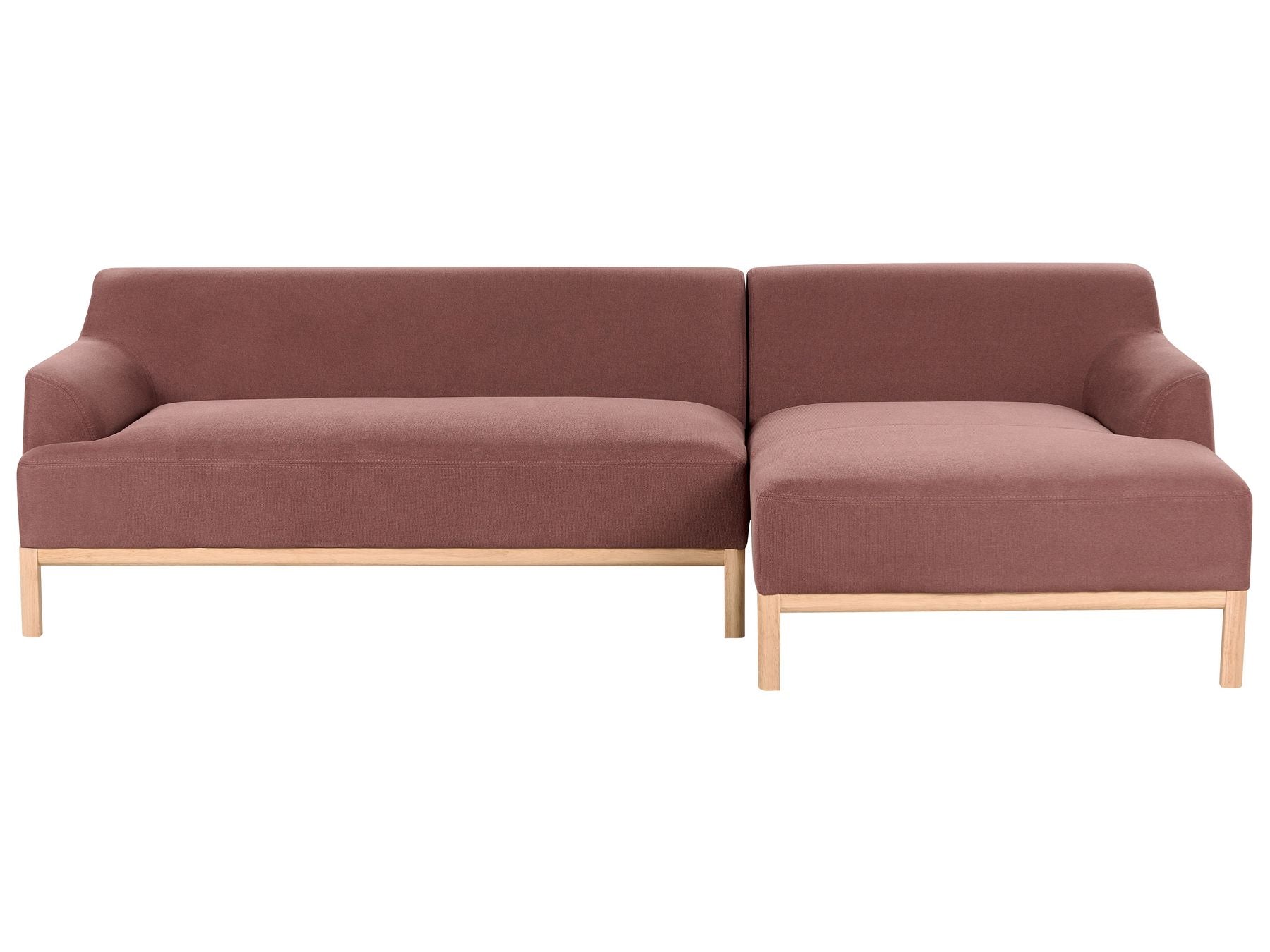 Left Hand Fabric Corner Sofa Burgundy SOSJO