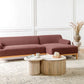 Left Hand Fabric Corner Sofa Burgundy SOSJO