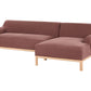 Left Hand Fabric Corner Sofa Burgundy SOSJO
