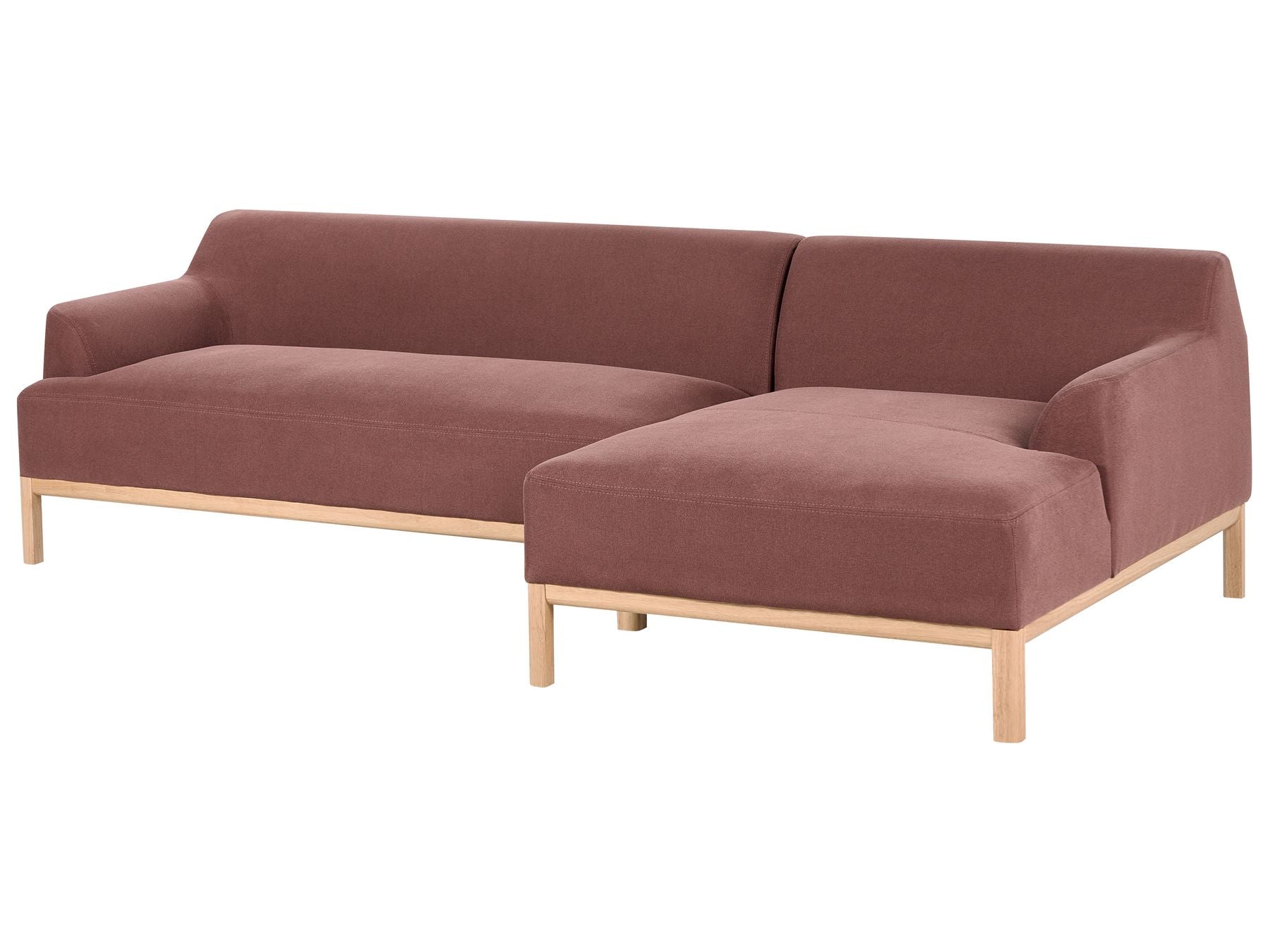 Left Hand Fabric Corner Sofa Burgundy SOSJO