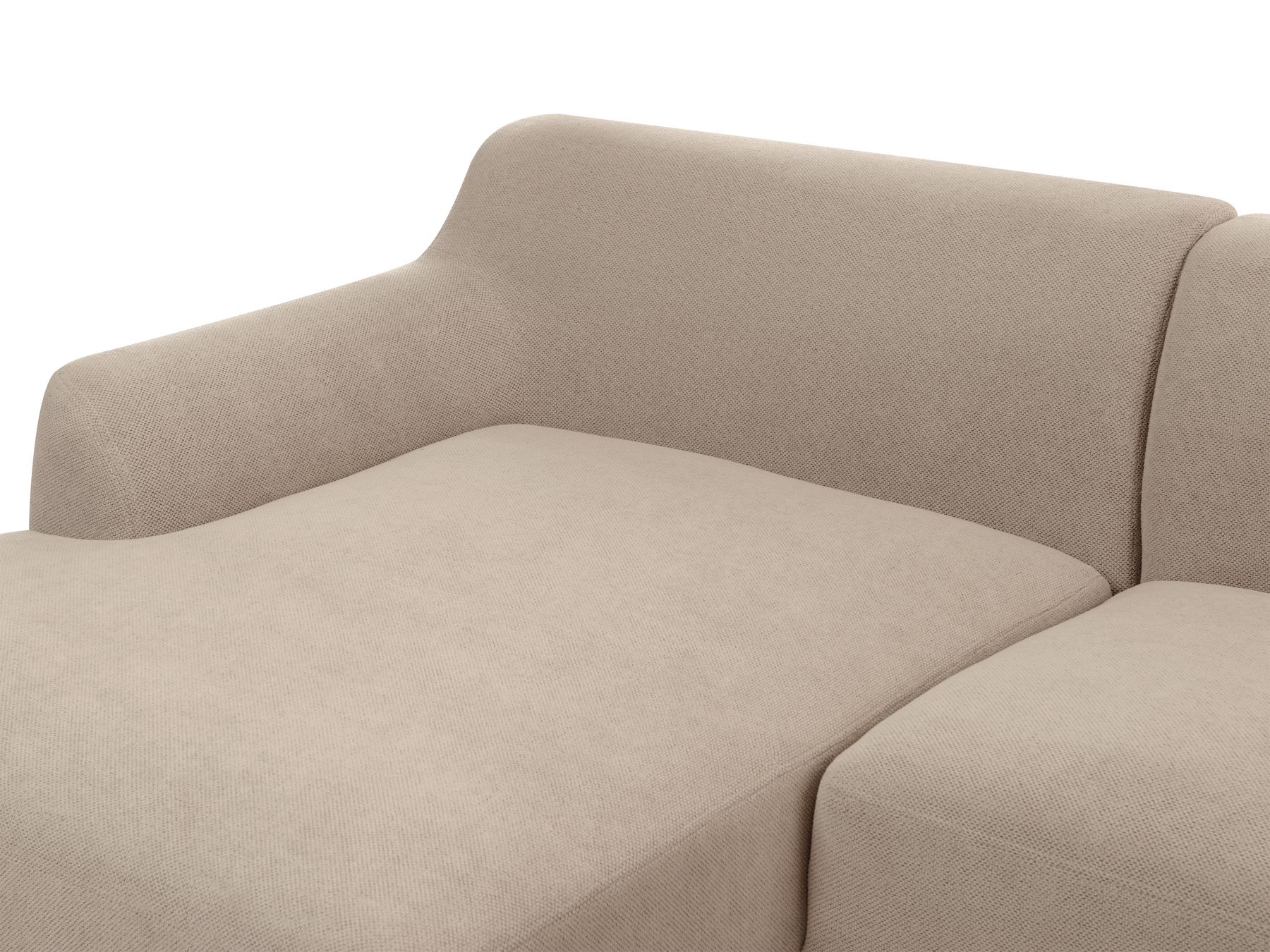 Right Hand Fabric Corner Sofa Taupe SOSJO