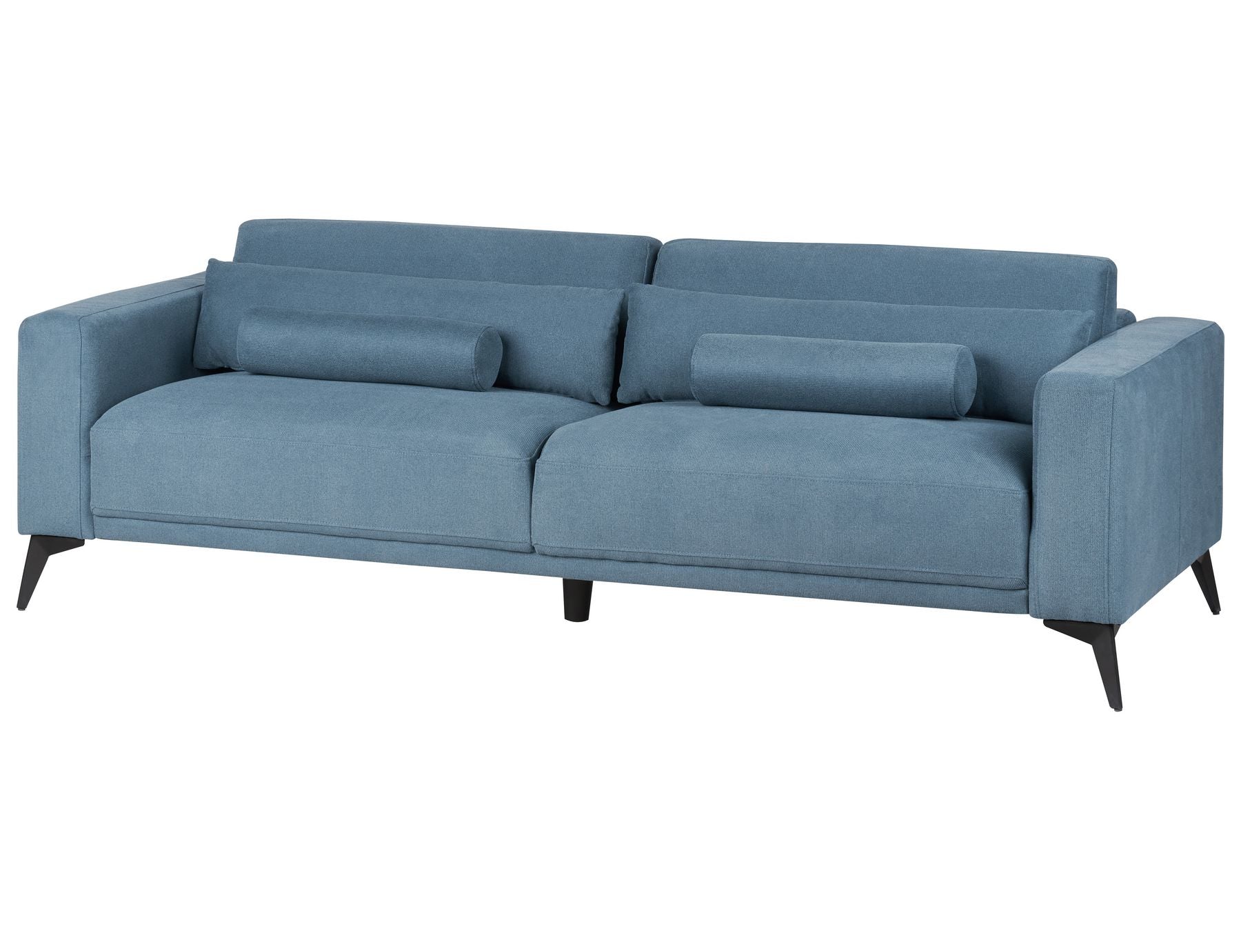 3 Seater Fabric Sofa Blue ANGE