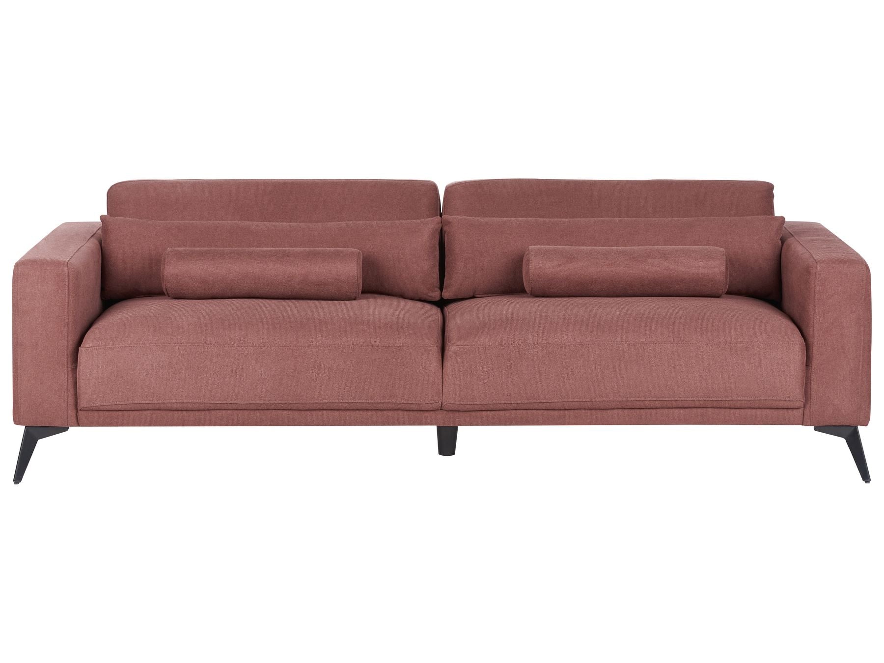 3 Seater Fabric Sofa Burgundy ANGE