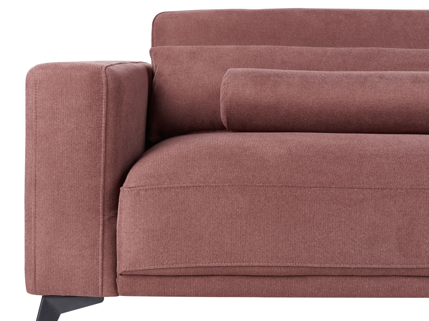 3 Seater Fabric Sofa Burgundy ANGE