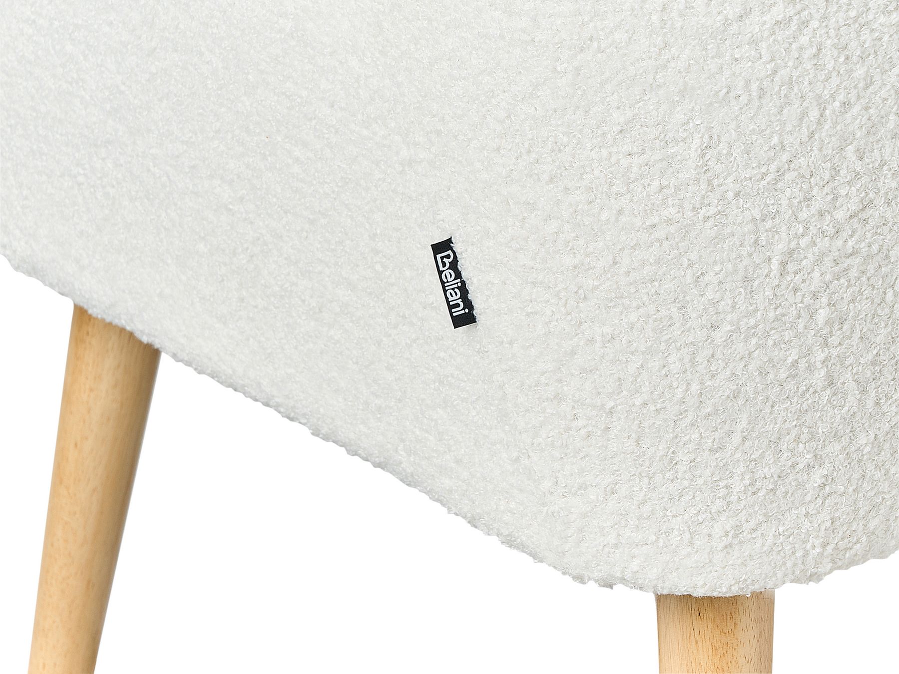 2 Seater Boucle Kitchen Sofa White SKIBBY