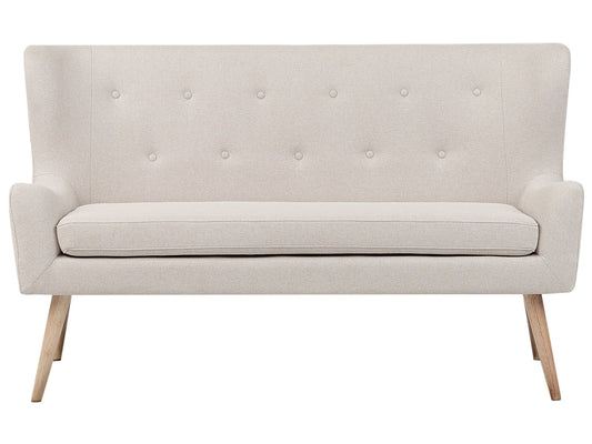 2 Seater Fabric Sofa Light Beige SKIBBY