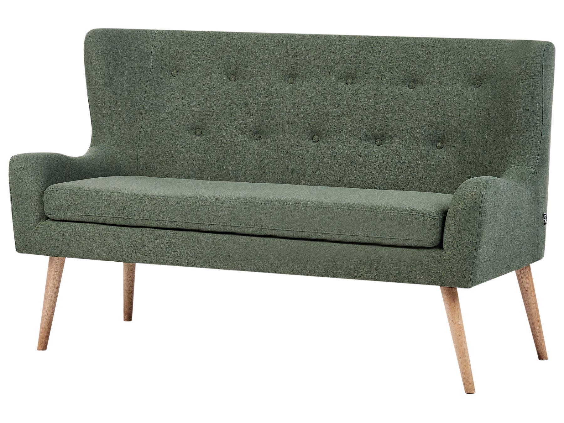 2 Seater Fabric Sofa Green SKIBBY