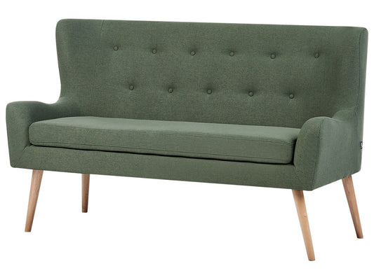 2 Seater Fabric Sofa Green SKIBBY