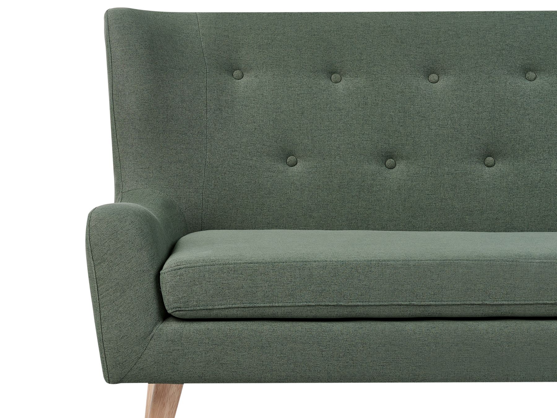 2 Seater Fabric Sofa Green SKIBBY