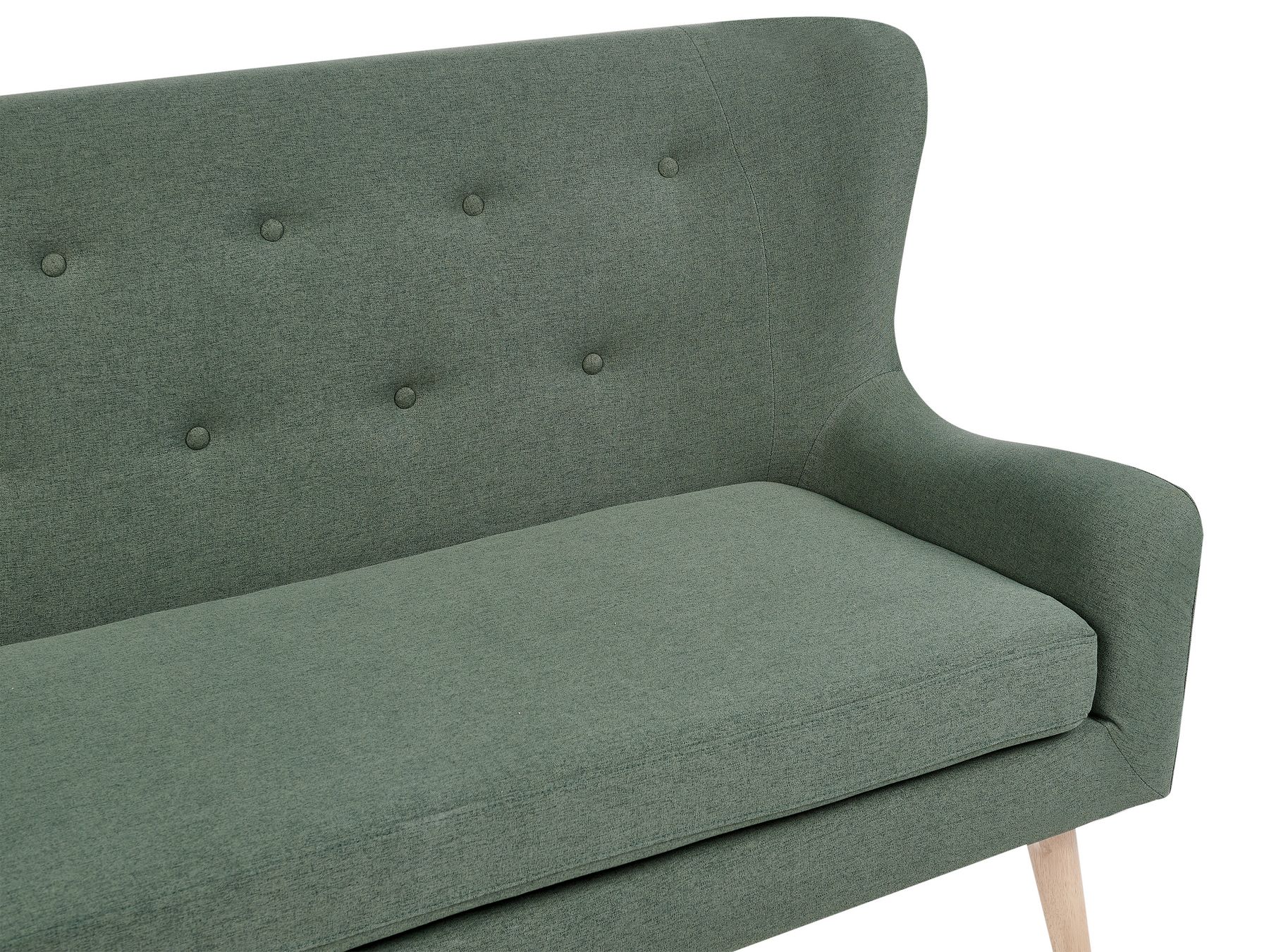 2 Seater Fabric Sofa Green SKIBBY