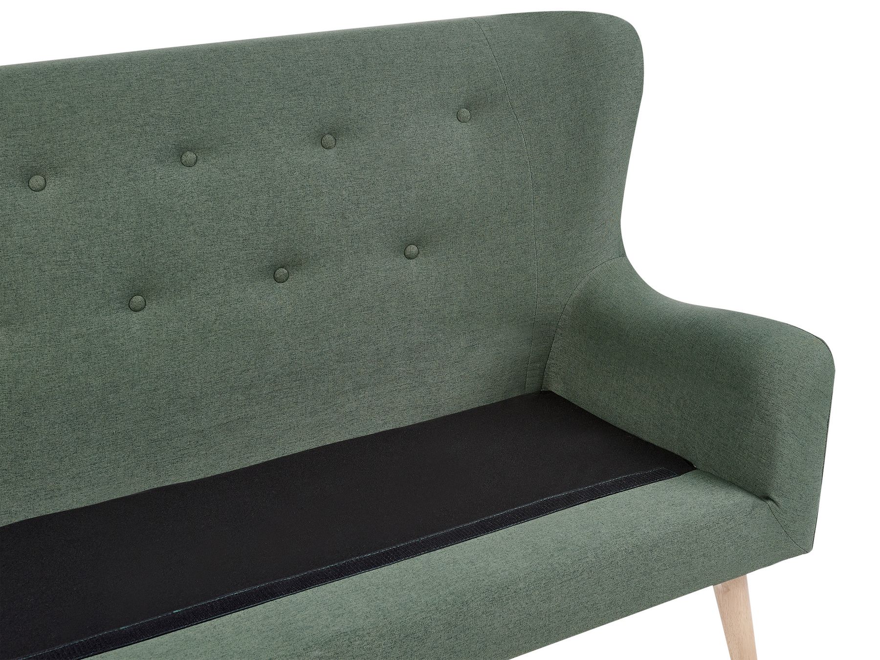 2 Seater Fabric Sofa Green SKIBBY