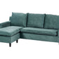 Right Hand Velvet Corner Sofa Teal ELVENES
